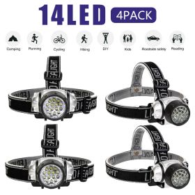 14LED Headlamp USB Rechargeable Headlight Head Torch Flashlight Simple Designed For Doctors (Option: 4PCS)