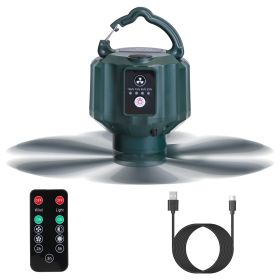 Portable Camping Ceiling LED Fan 10400mAh USB Battery Powered Hanging Tent Lantern Fan Power Bank with 3 Fan Speed 3 Light Brightness Smart Timer (Option: 10400mAh)